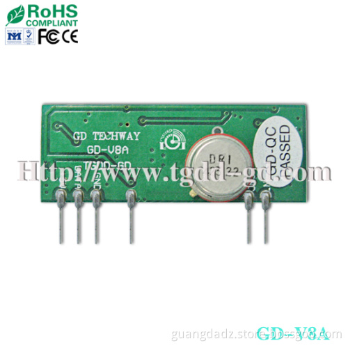 Superheterodyne 433.92MHz Wireless Receiver Module (GD-V8A)